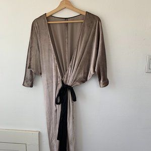 DVF vintage crushed velvet wrap dress